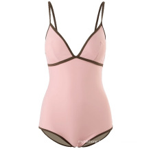 New One-Piece Simple Solid Color Sling Bikini Elegance Swimsuit